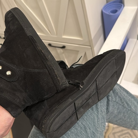 Stuart Weitzman Shotput Studded Suede High Top Sneakers - Picture 5 of 8